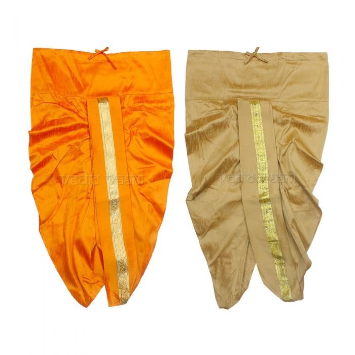 Puja Dhoti Readymade / Ready to Wear Dhoti Buy Online in USA/UK/Europe