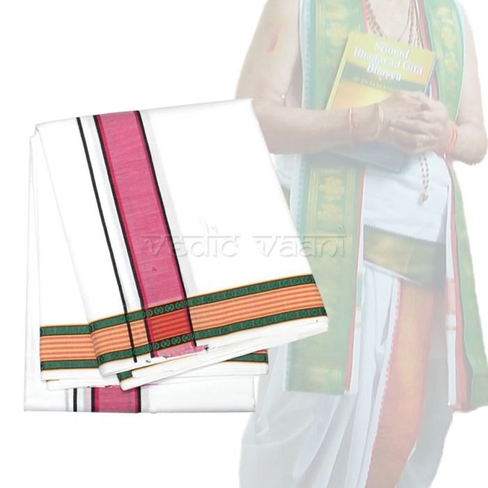 Dhoti (Vesti) with Shawl for Brahmana Buy Online in USA/UK/Europe
