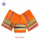 South Indian Designer Dhoti with Shawl in Orange Color