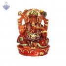 Hancrafted Ganapati Idol in Aventurine Gemstone