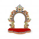 Azurite Peacock Design Sihashan | Singhasan | Throne for Deity Idol (1 Pcs)