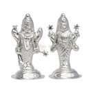 Lord Vishnu and Goddess Lakshmi Idol in Pure Silver Buy Online in USA/UK/Europe