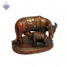Cow with Calf Brass Statue