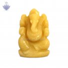 Destiny Ganesha Murti in Yellow Aventurine Stone