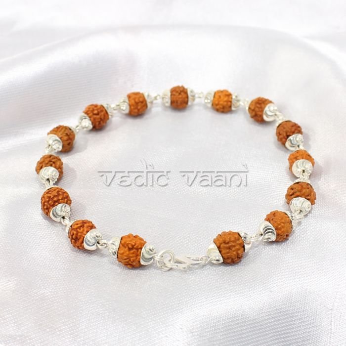 Rudraksha Bracelet with Silver Caps Buy Online in USA/UK/Europe