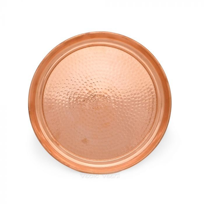 Heavy Pure Copper Pooja Thali Buy Online in USA/UK/Europe
