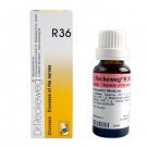 5 x dr reckeweg r36 homeopathy medicine 22ml free ship