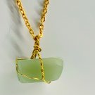 Wire Wrapped Jade stone Pendant