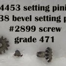 Part# 4438 bevel setting pinion,4453 setting pinion,2899 screw