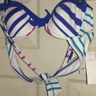 Liz Claiborne Royal Bikini Swimsuit Top Size 12 New MSRP $46