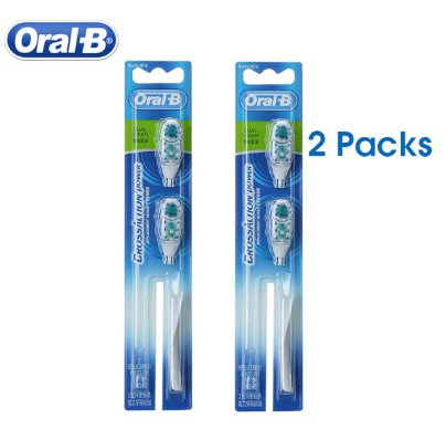 Action Brush Oral B Cross Heads Soft Bristle Gum Care Dual Clean (Brush Heads Only) SKU090