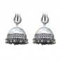 Indian Traditional Bollywood Silver Oxidised Jhumka Jhumki Hoop Earrings