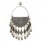 Silver Antique Vintage Oxidised Lehenga Large Jhumka Earrings Indian jewellery