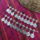 Lot of 10 Silver Tone Coin Anklets/BellyDance/Tribal/BoHo/Hippie/Ren Faire/