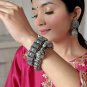 Bangles, Kada, Silver Oxidised Adjustable Openable Bracelet, Indian Jewelry,