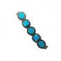 1PC Indian Blue Turquoise Antique Silver Platted Bracelet Statement Jewelry
