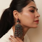 Indian Bollywood Traditional Ethnic Oxidised Chandbali Jhumka Earrings for Women