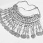 Indian Old Coins Collar Choker Necklace Chrome - Great Gift