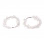Big Round Hoop Beaded Earring for Brides White Color Jewellery