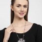 Indian Jewelry Bollywood Style Long Ghungharue Necklace Silver Oxidised Women