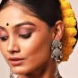 Ghungroo Jewelry Set, Indian Bollywood Style Long Necklace, Silver with earrings