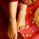 Indian Anklets Oxidized Silver Bell Payal Bollywood Belly Dance Foot Jewelry