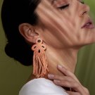 Bohemian BOHO Seed Beads Fringe Tassel Woven Drop Earrings Handmade Jewelry