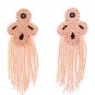 Bohemian BOHO Seed Beads Fringe Tassel Woven Drop Earrings Handmade Jewelry