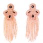 Bohemian BOHO Seed Beads Fringe Tassel Woven Drop Earrings Handmade Jewelry