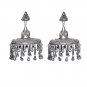 Oxidized Dual Tone Round Studs Jhumka Jhumki Earrings Jewelry women Triangular