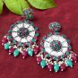 Indian Hand Beaded Pearl Earrings, Kundan Handmade Earrings, Bridal Earrings