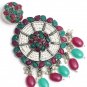Indian Hand Beaded Pearl Earrings, Kundan Handmade Earrings, Bridal Earrings