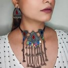 Indian Traditional Ethnic Silver Black Polish Jewellery choker Banjara Necklace