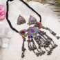 Indian Traditional Ethnic Silver Black Polish Jewellery choker Banjara Necklace