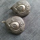 TRENDY Blackened Silver Platted Stud Earrings, handmade oxidised silver studs