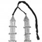 Silver Oxidised Jewelry Set, Long Stone Necklace, Indian Jewelry, Free Shipping