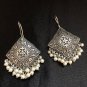 Oxidized German Silver Handmade Big Statement Studs Jhumka Earrings
