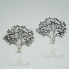 Oxidised silver TREE OF LIFE Irish EARRINGS Knot Work Post Stud