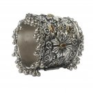 Stylish Afghani Tribal Oxidised Silver Cuff Mirror Bangles Set Bracelet Jewelry