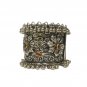 Stylish Afghani Tribal Oxidised Silver Cuff Mirror Bangles Set Bracelet Jewelry