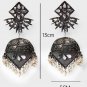 Jhumka Earrings, Bollywood Style Silver Oxidized Black Polish , Indian Jewellery