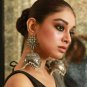 Jhumka Earrings, Bollywood Style Silver Oxidized Black Polish , Indian Jewellery