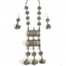 Afghani Long Jewellery Set, Afghani Look Silver Oxidised Jewelry, Indian Jewelry