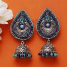 NATIVE STYLE HANDCRAFTED ARTISAN BLUE  TEARDROP POST EARRINGS