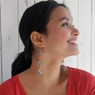 Ethnic Indian Traditional Bollywood Style Silver Oxidized Ghungaro Earrings Set