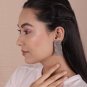 Indian Bollywood Oxidised Stud Earrings Silver look alike