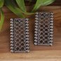 Indian Bollywood Oxidised Stud Earrings Silver look alike
