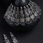 Beautiful Stone Choker Style Necklace Set, Indian Jewelry, Bollywood Jewellery