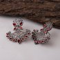 Indian Traditional Bollywood Silver Oxidised Stud Kashmiri Jhumka Jhumki Earring