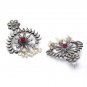 Indian Traditional Bollywood Silver Oxidised Jhumka Jhumki Earrings Jewelry